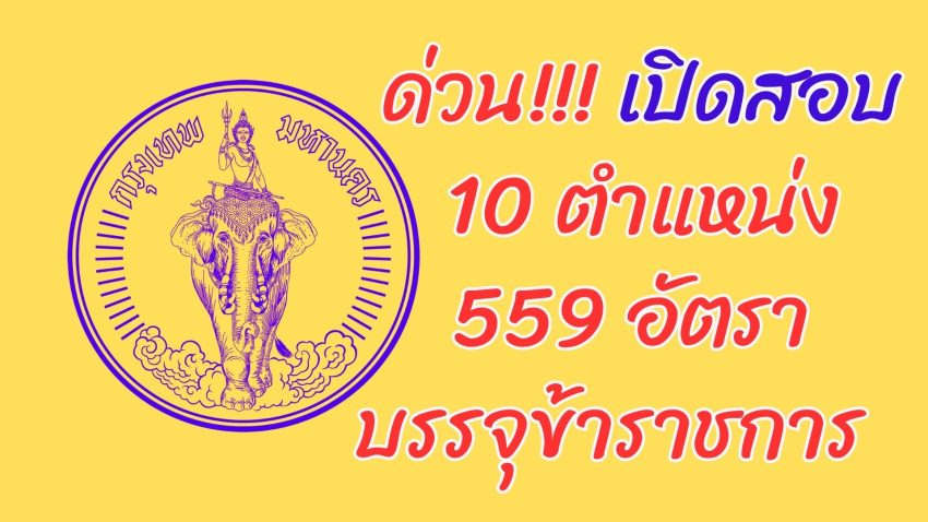 ด่วน!!! เปิดสอบ 10 ตำแหน่ง 559 อัตรา บรรจุข้าราชการ